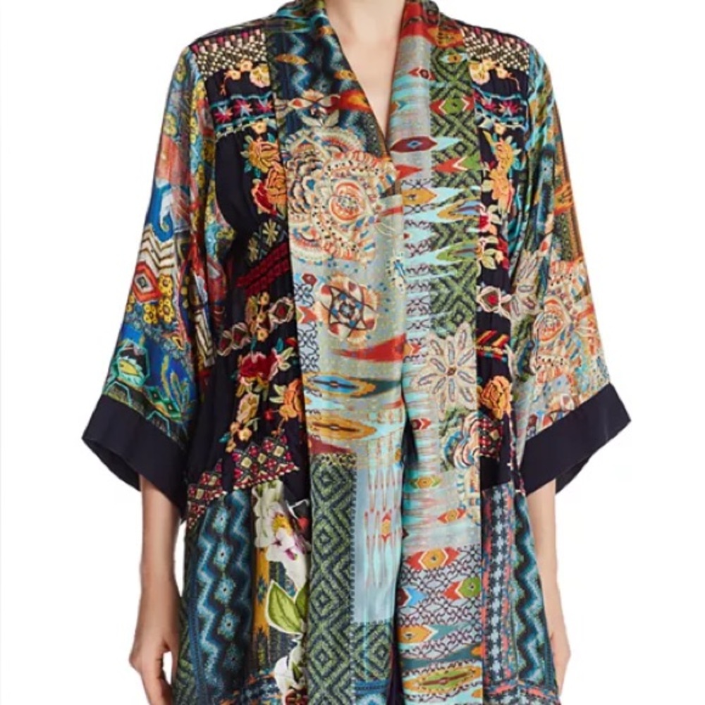 Johnny Was Multicolor Kimono Jacket - One Size